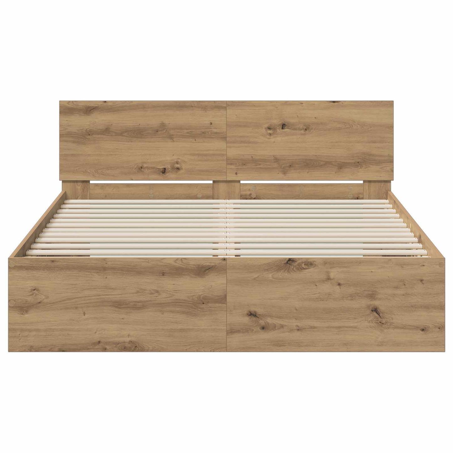 Bed Frame with Headboard Artisan Oak 140 x 190 cm