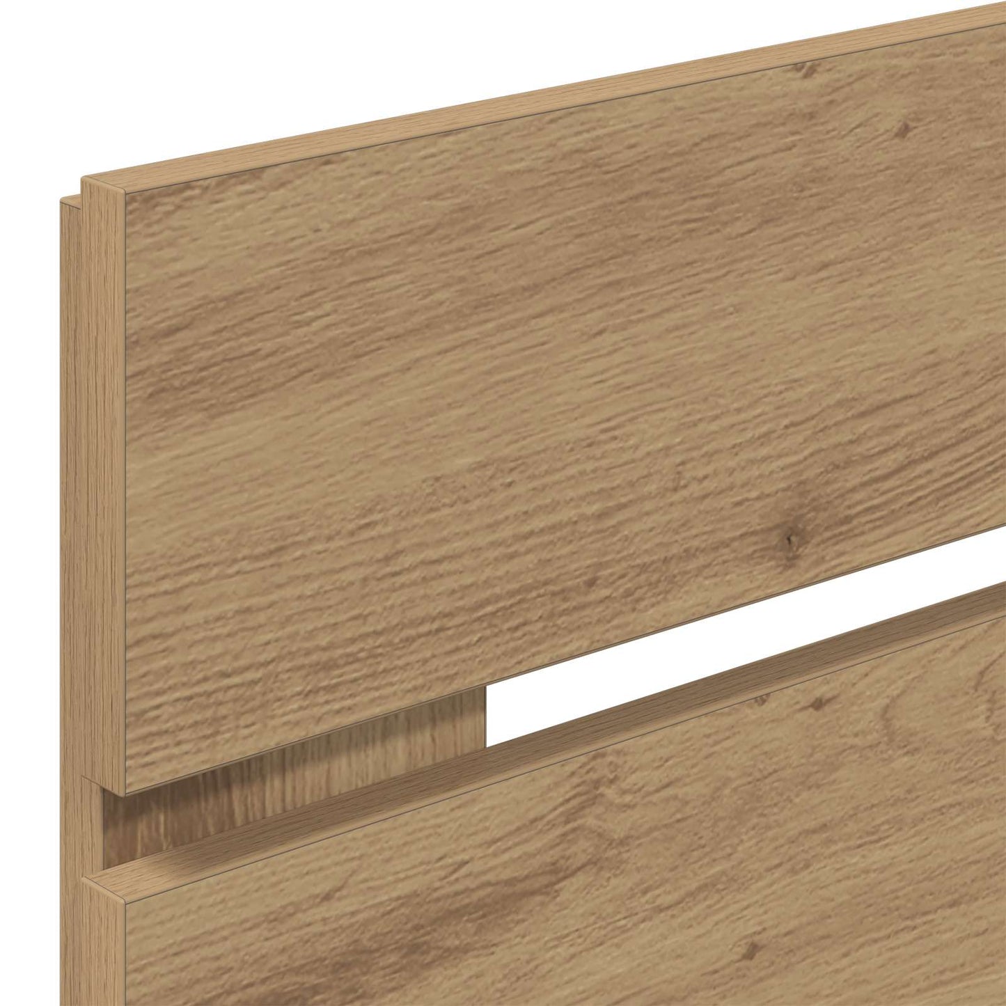Bed Frame with Storage and Headboard Artisan Oak 160 x 200 cm
