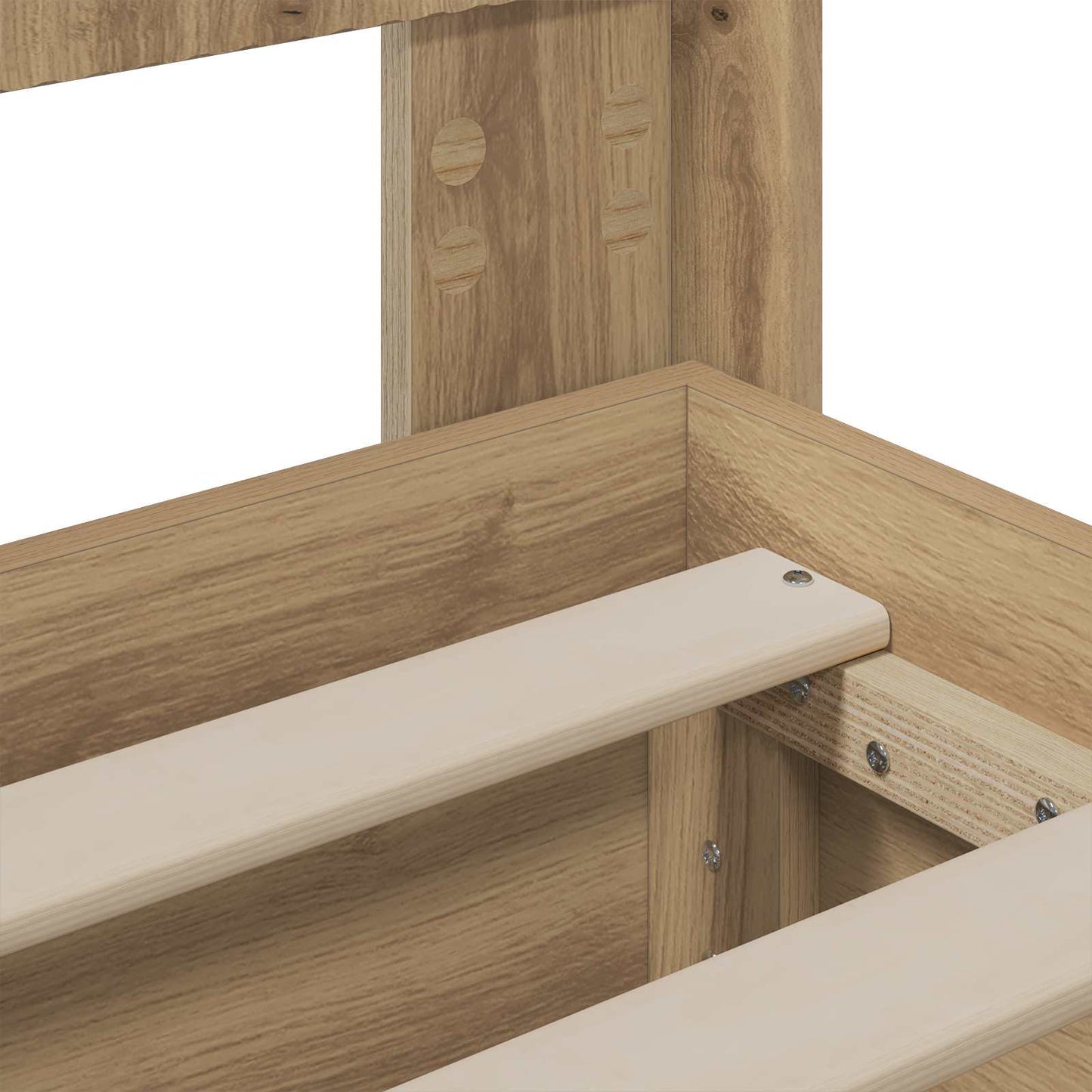Bed Frame with Storage and Headboard Artisan Oak 90 x 200 cm