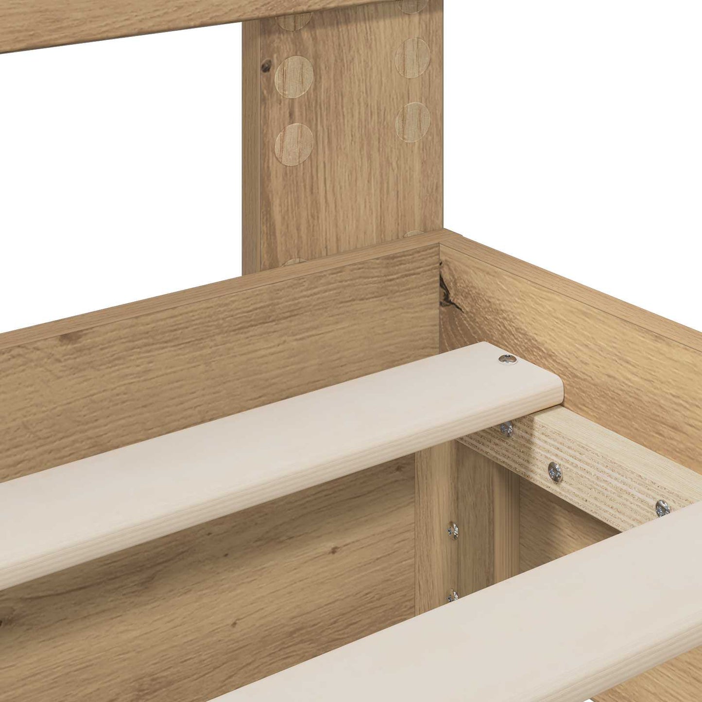 Bed Frame with Storage and Headboard Artisan Oak 180 x 200 cm