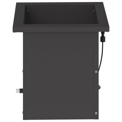 Garden Planter with LED 2 pcs Black 30 x 30 x 30 cm Steel