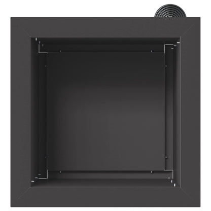Garden Planter with LED 2 pcs Black 30 x 30 x 30 cm Steel
