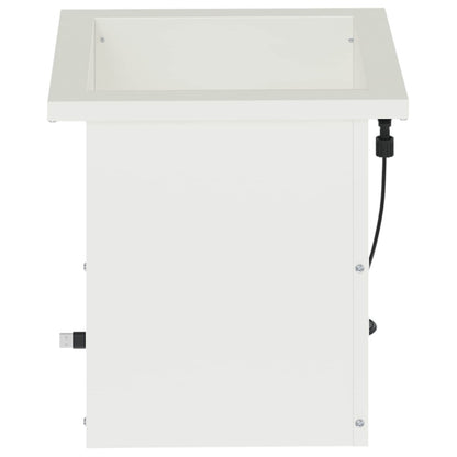 Garden Planter with LED White 30 x 30 x 30 cm Steel