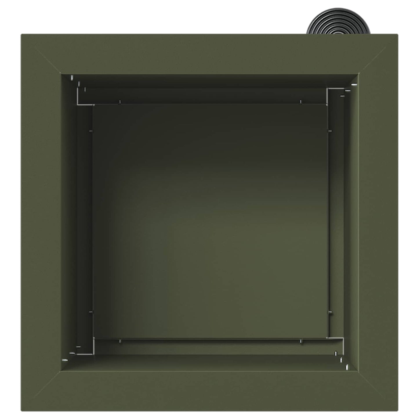 Garden Planter with LED Olive Green 30 x 30 x 30 cm Steel