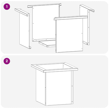 Garden Planter with LED Silver 30 x 30 x 30 cm Stainless Steel