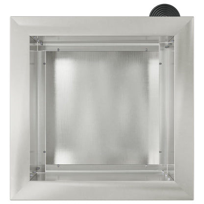 Garden Planter with LED Silver 30 x 30 x 30 cm Stainless Steel