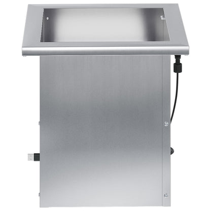 Garden Planter with LED 2 pcs Silver 30 x 30 x 30 cm