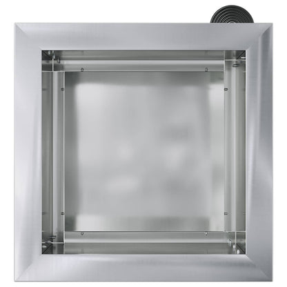 Garden Planter with LED 2 pcs Silver 30 x 30 x 30 cm