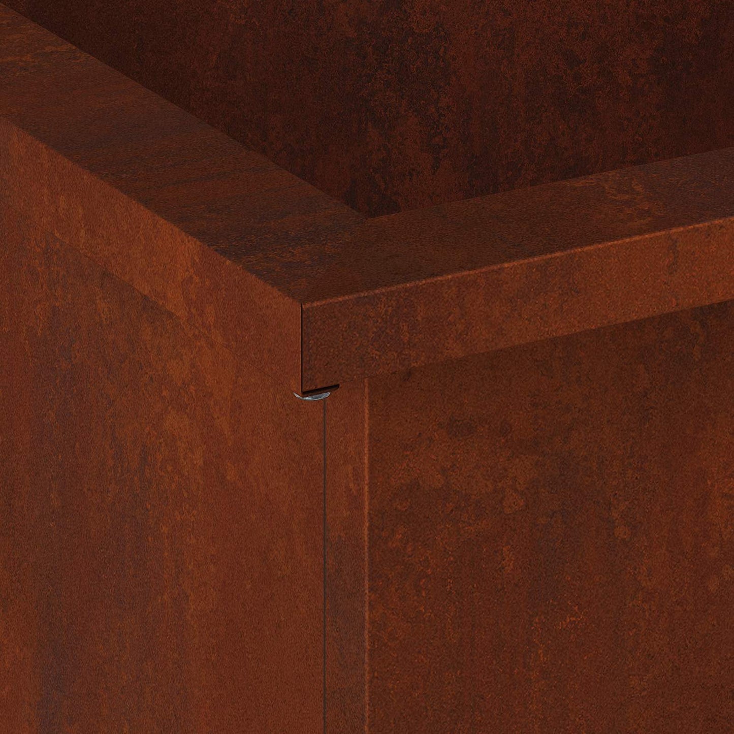 Garden Planter with LED Rusty 30 x 30 x 30 cm Weathering Steel