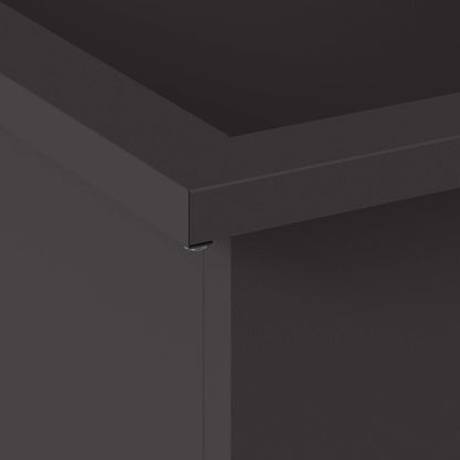Garden Planter with LED Black 30 x 40 x 30 cm Steel