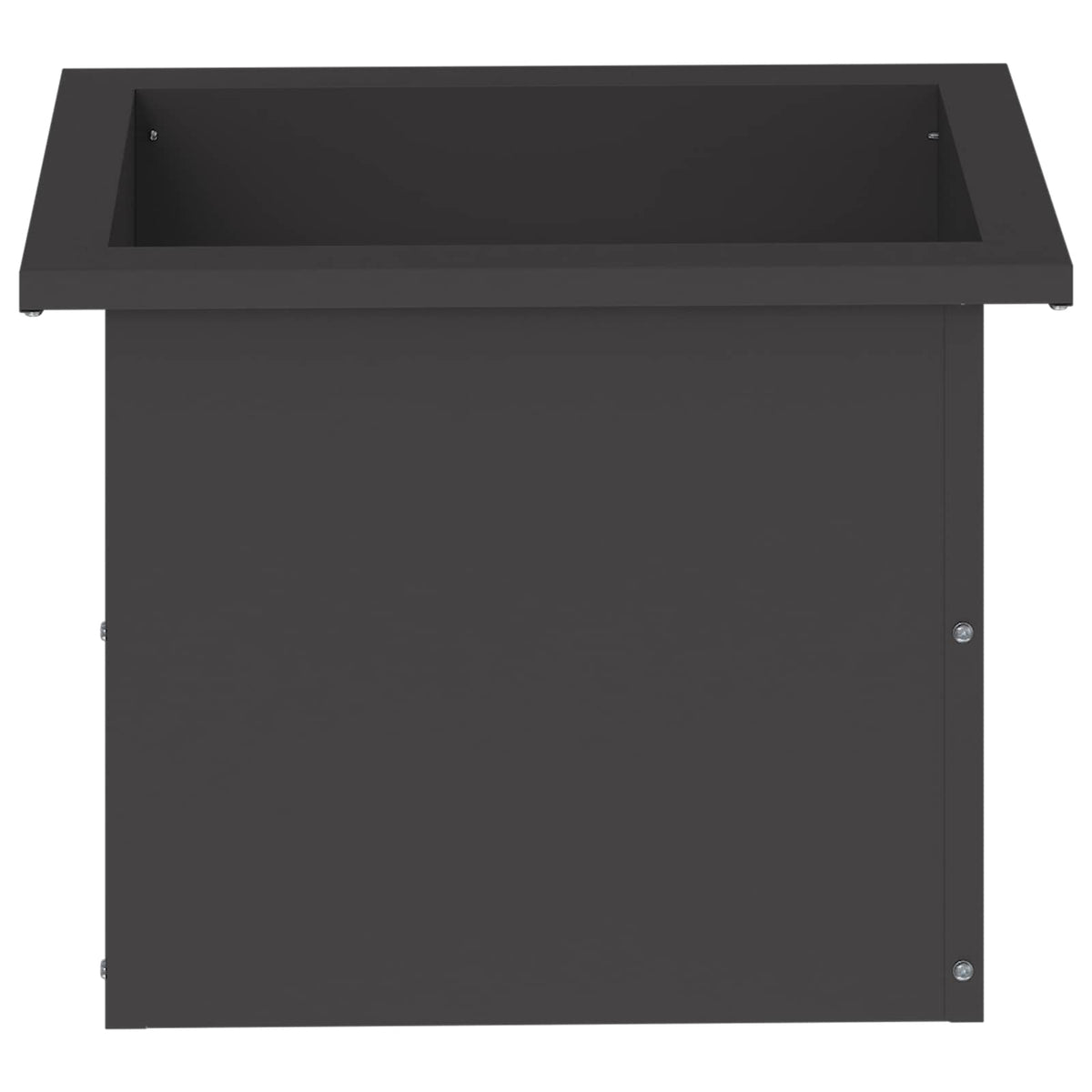 Garden Planter with LED 2 pcs Black 30 x 40 x 30 cm Steel