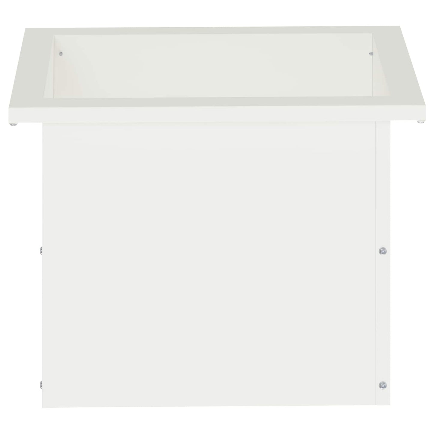 Garden Planter with LED 2 pcs White 30 x 40 x 30 cm Steel