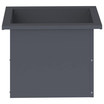 Garden Planter with LED 2 pcs Antracite 30 x 40 x 30 cm Steel