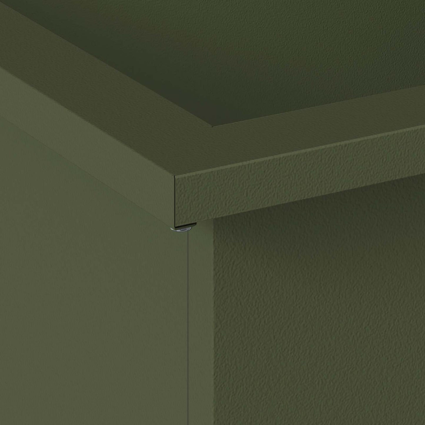 Garden Planter with LED Olive Green 30 x 40 x 30 cm Steel