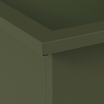 Garden Planter with LED Olive Green 30 x 40 x 30 cm Steel