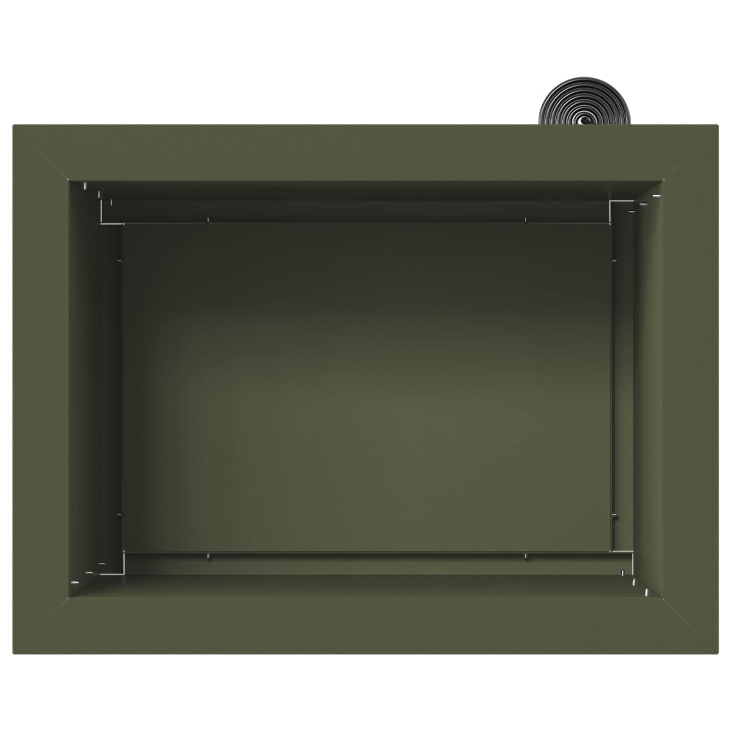 Garden Planter with LED Olive Green 30 x 40 x 30 cm Steel