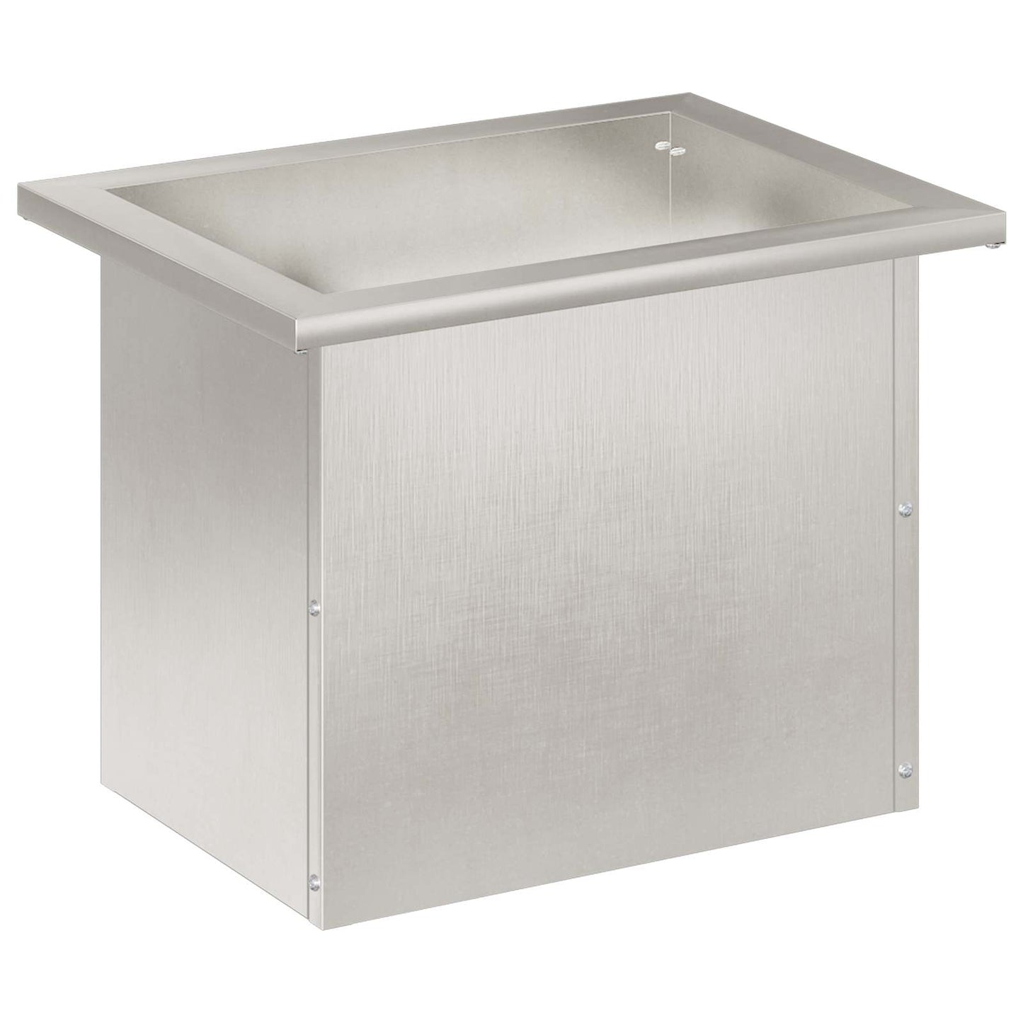 Garden Planter with LED Silver 30 x 40 x 30 cm Stainless Steel