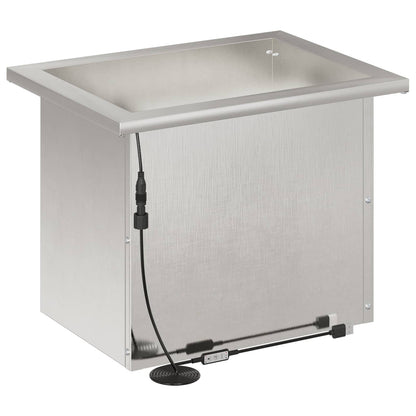 Garden Planter with LED 2 pcs Silver 30 x 40 x 30 cm
