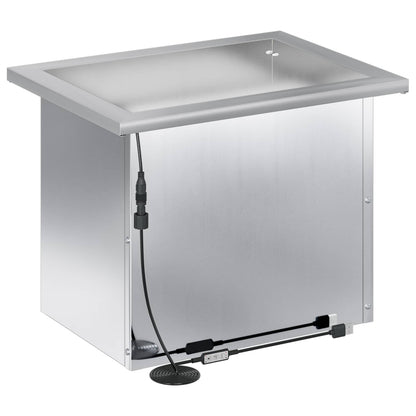 Garden Planter with LED 2 pcs Silver 30 x 40 x 30 cm