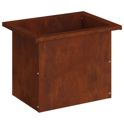 Garden Planter with LED Rusty 30 x 40 x 30 cm Weathering Steel