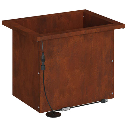 Garden Planter with LED Rusty 30 x 40 x 30 cm Weathering Steel