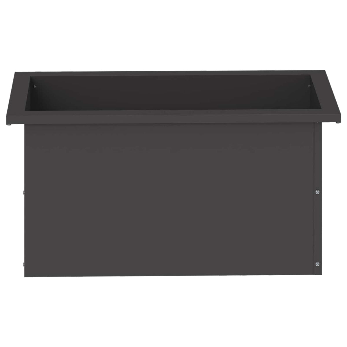 Garden Planter with LED 2 pcs Black 30 x 60 x 30 cm Steel