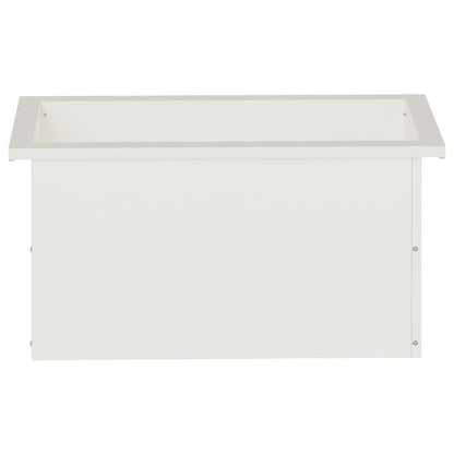 Garden Planter with LED 2 pcs White 30 x 60 x 30 cm Steel
