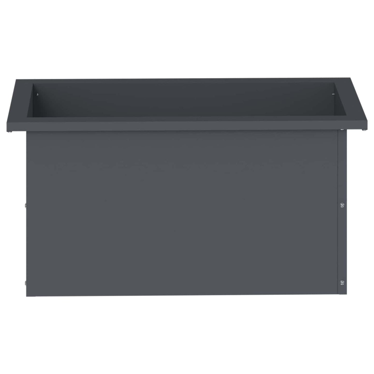 Garden Planter with LED 2 pcs Antracite 30 x 60 x 30 cm Steel