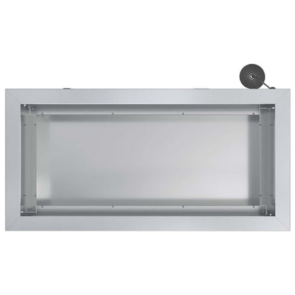 Garden Planter with LED Silver 30 x 60 x 30 cm Galvanised Steel