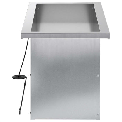 Garden Planter with LED 2 pcs Silver 30 x 60 x 30 cm