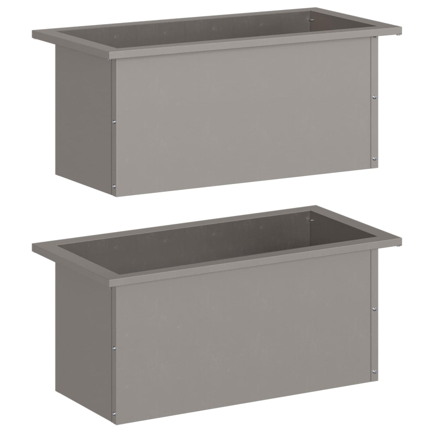 Garden Planter with LED 2 pcs Rusty 30 x 60 x 30 cm