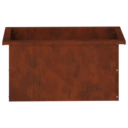 Garden Planter with LED 2 pcs Rusty 30 x 60 x 30 cm