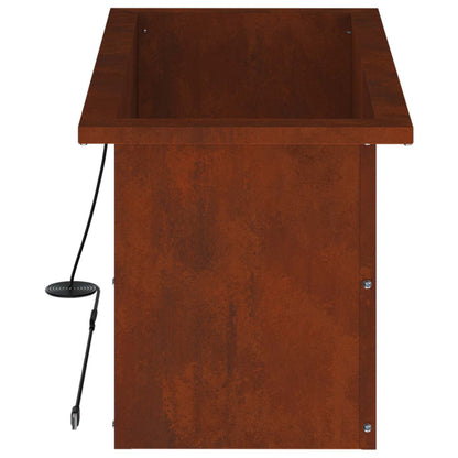 Garden Planter with LED 2 pcs Rusty 30 x 60 x 30 cm