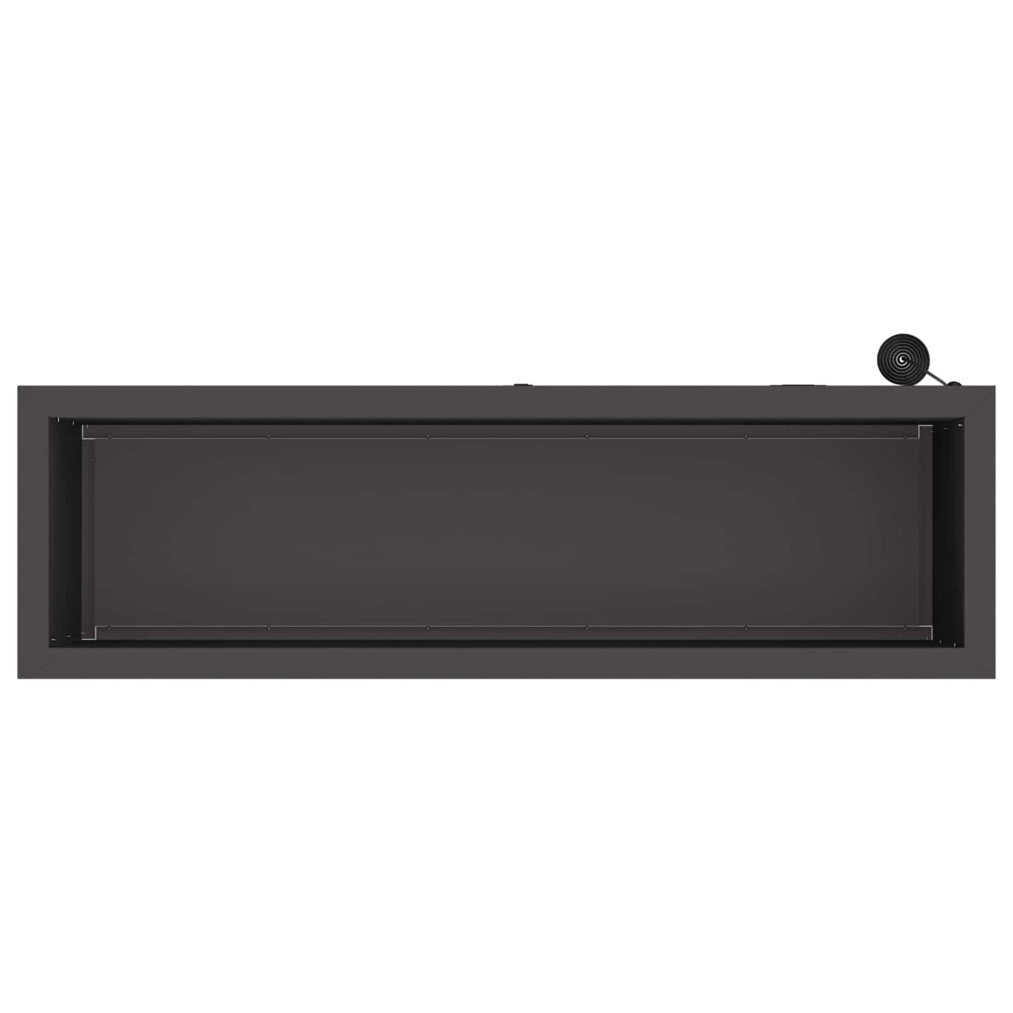 Garden Planter with LED Black 30 x 100 x 30 cm Steel