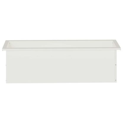Garden Planter with LED 2 pcs White 30 x 100 x 30 cm Steel