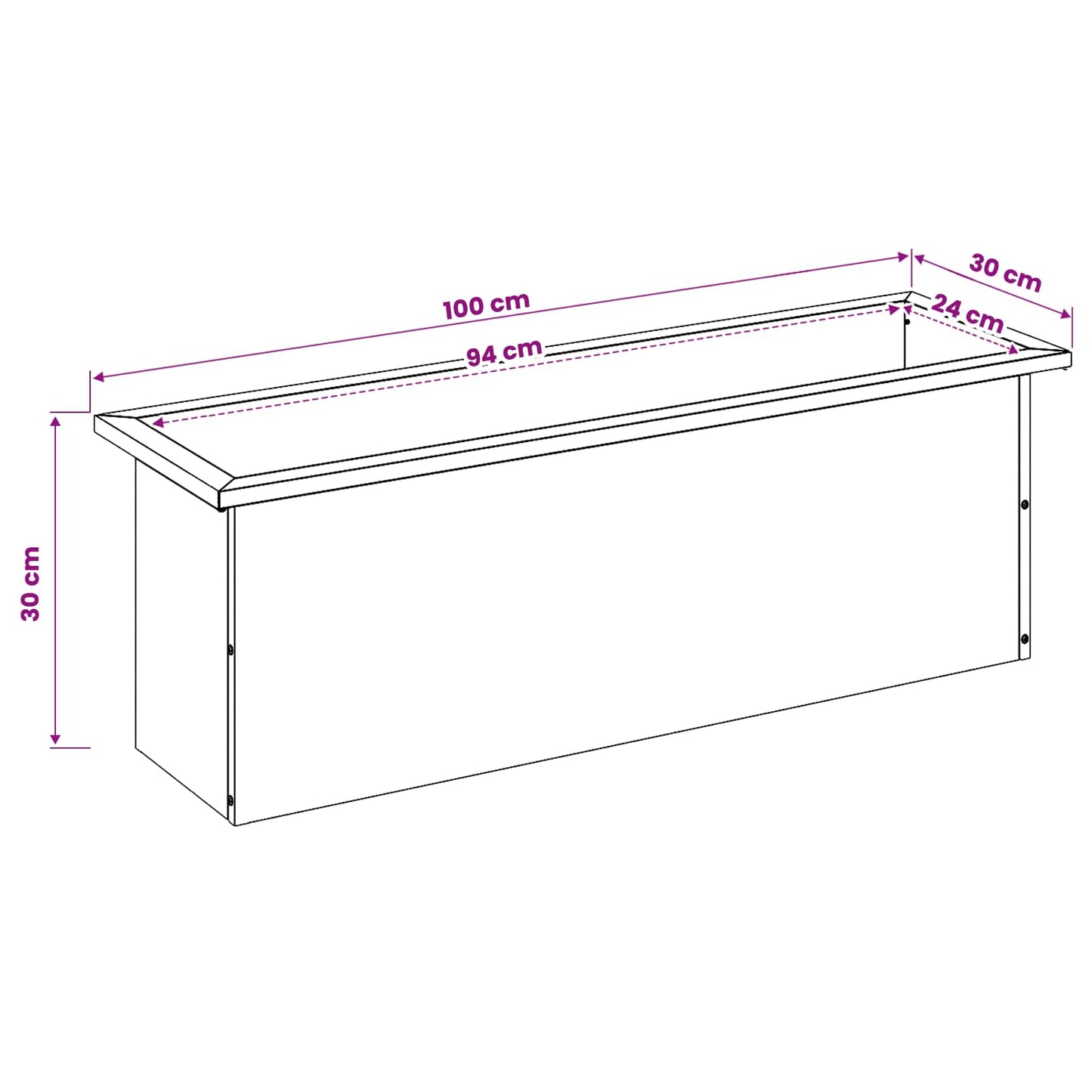 Garden Planter with LED Olive Green 30 x 100 x 30 cm Steel