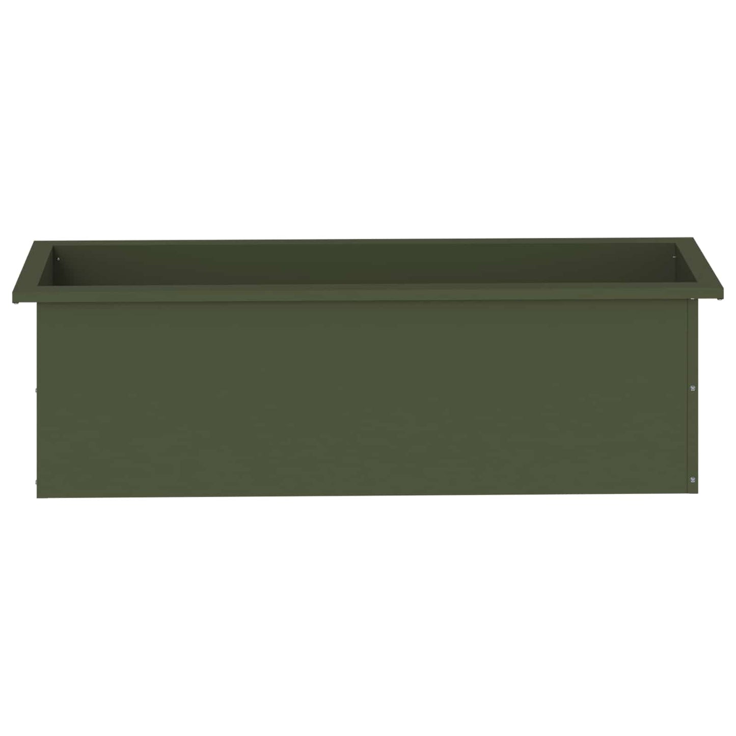Garden Planter with LED 2 pcs Olive Green 30 x 100 x 30 cm