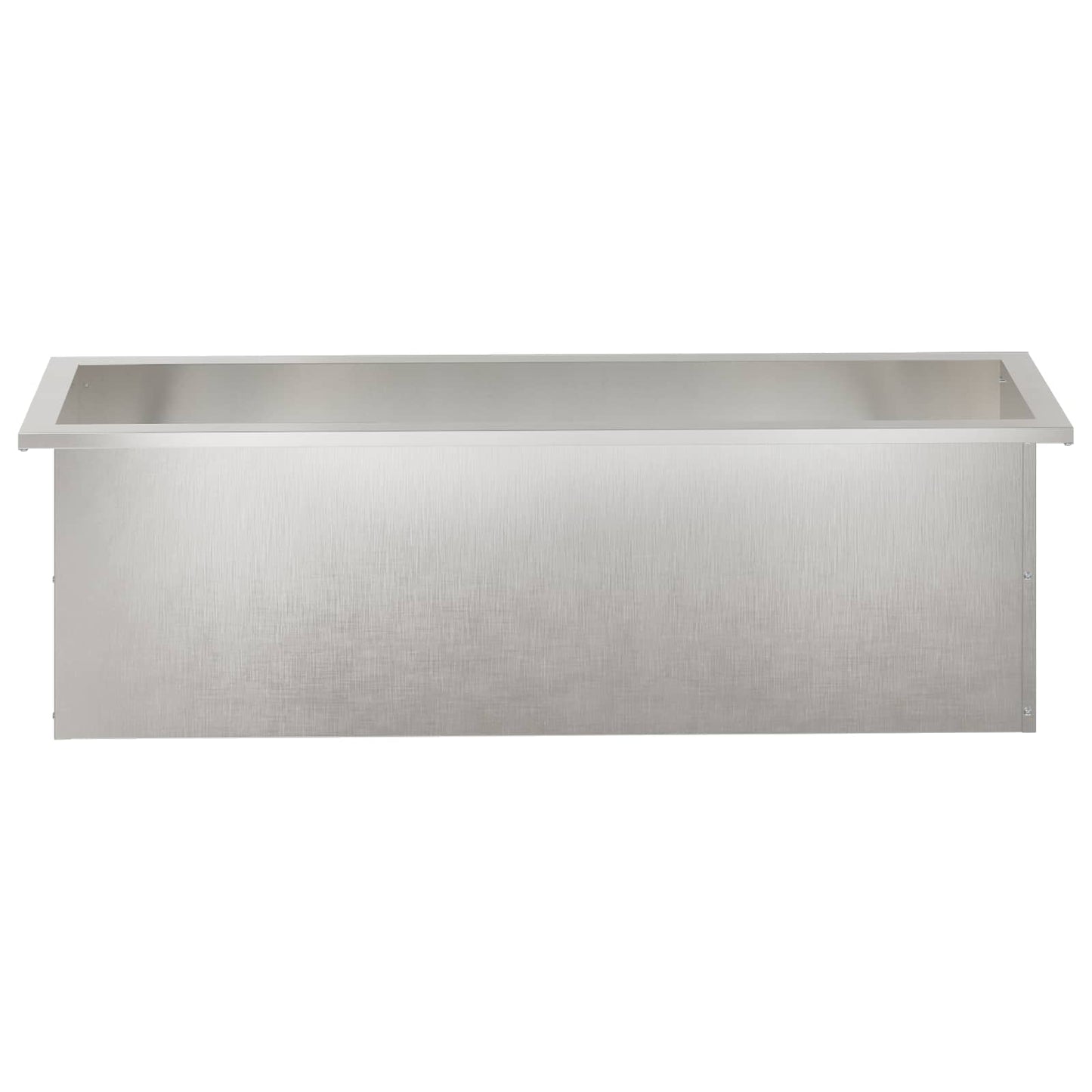 Garden Planter with LED 2 pcs Silver 30 x 100 x 30 cm