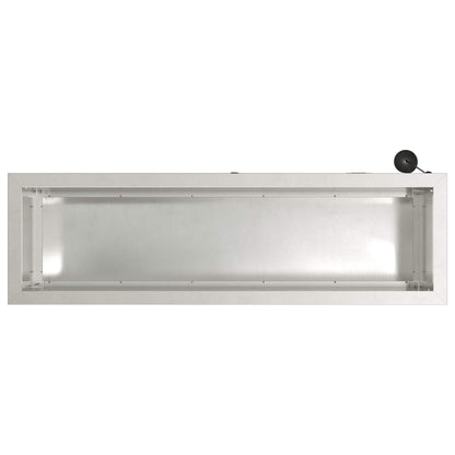 Garden Planter with LED 2 pcs Silver 30 x 100 x 30 cm
