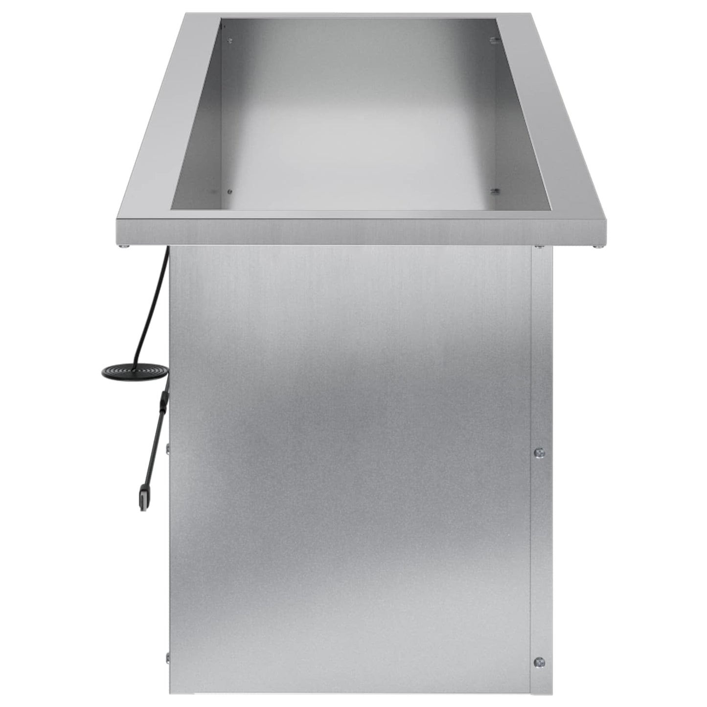Garden Planter with LED 2 pcs Silver 30 x 100 x 30 cm