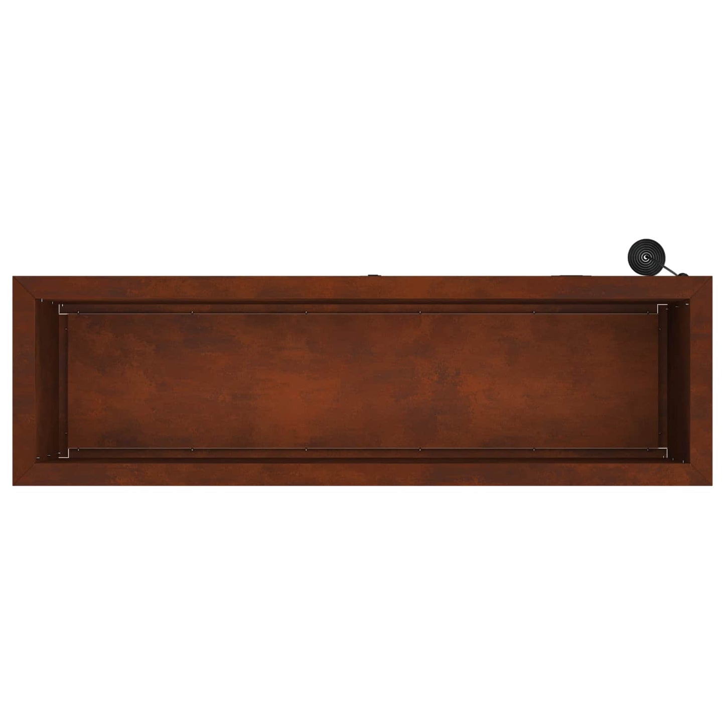 Garden Planter with LED 2 pcs Rusty 30 x 100 x 30 cm