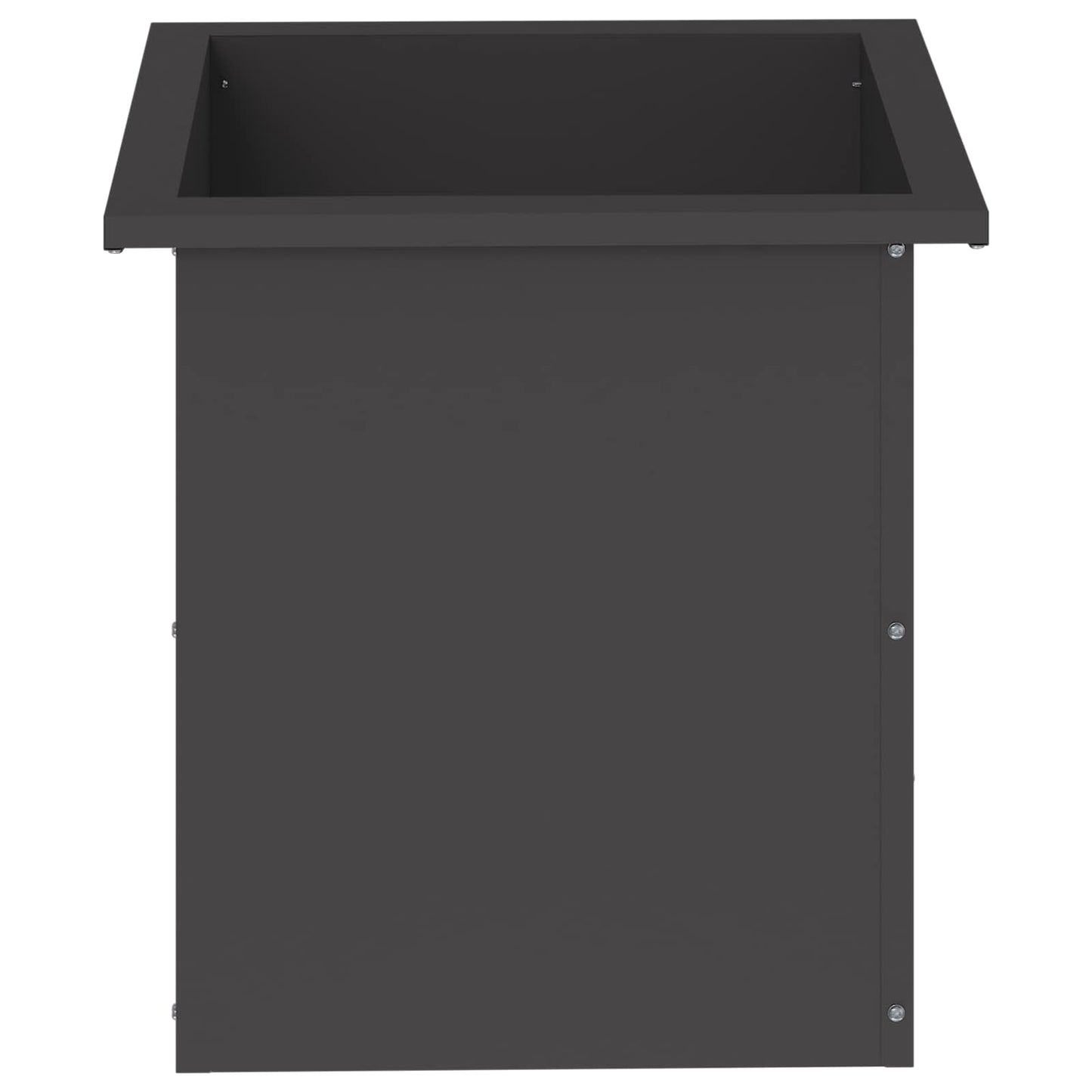 Garden Planter with LED Black 40 x 40 x 40 cm Steel