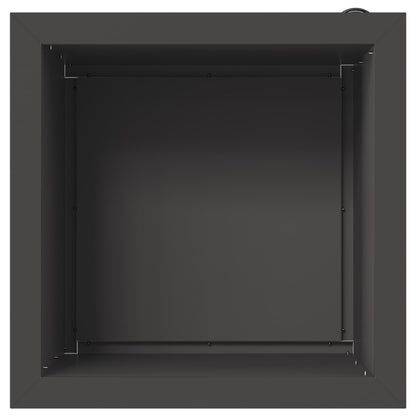 Garden Planter with LED Black 40 x 40 x 40 cm Steel
