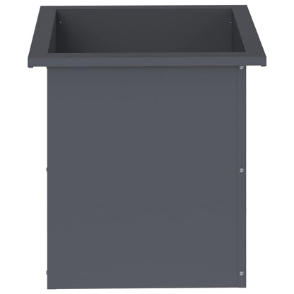 Garden Planter with LED 2 pcs Antracite 40 x 40 x 40 cm Steel
