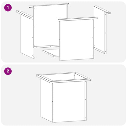 Garden Planter with LED 2 pcs Olive Green 40 x 40 x 40 cm Steel