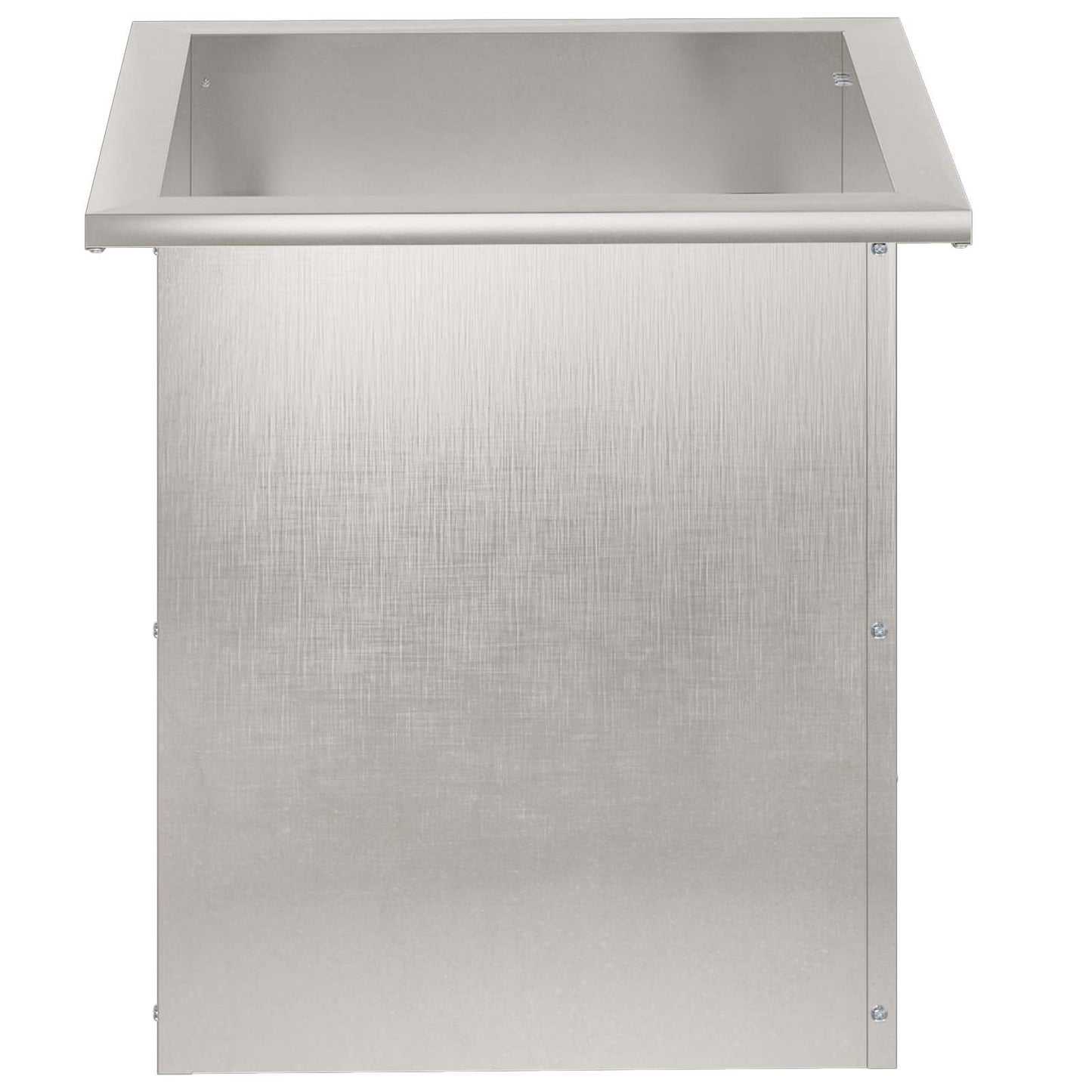 Garden Planter with LED Silver 40 x 40 x 40 cm Stainless Steel