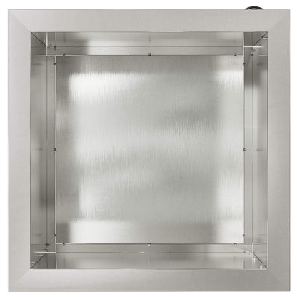 Garden Planter with LED Silver 40 x 40 x 40 cm Stainless Steel