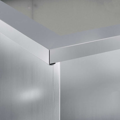 Garden Planter with LED Silver 40 x 40 x 40 cm Galvanised Steel