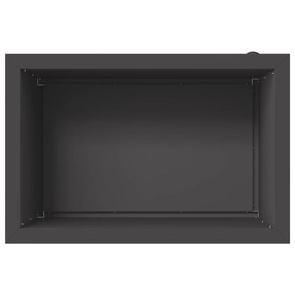 Garden Planter with LED 2 pcs Black 40 x 60 x 40 cm Steel