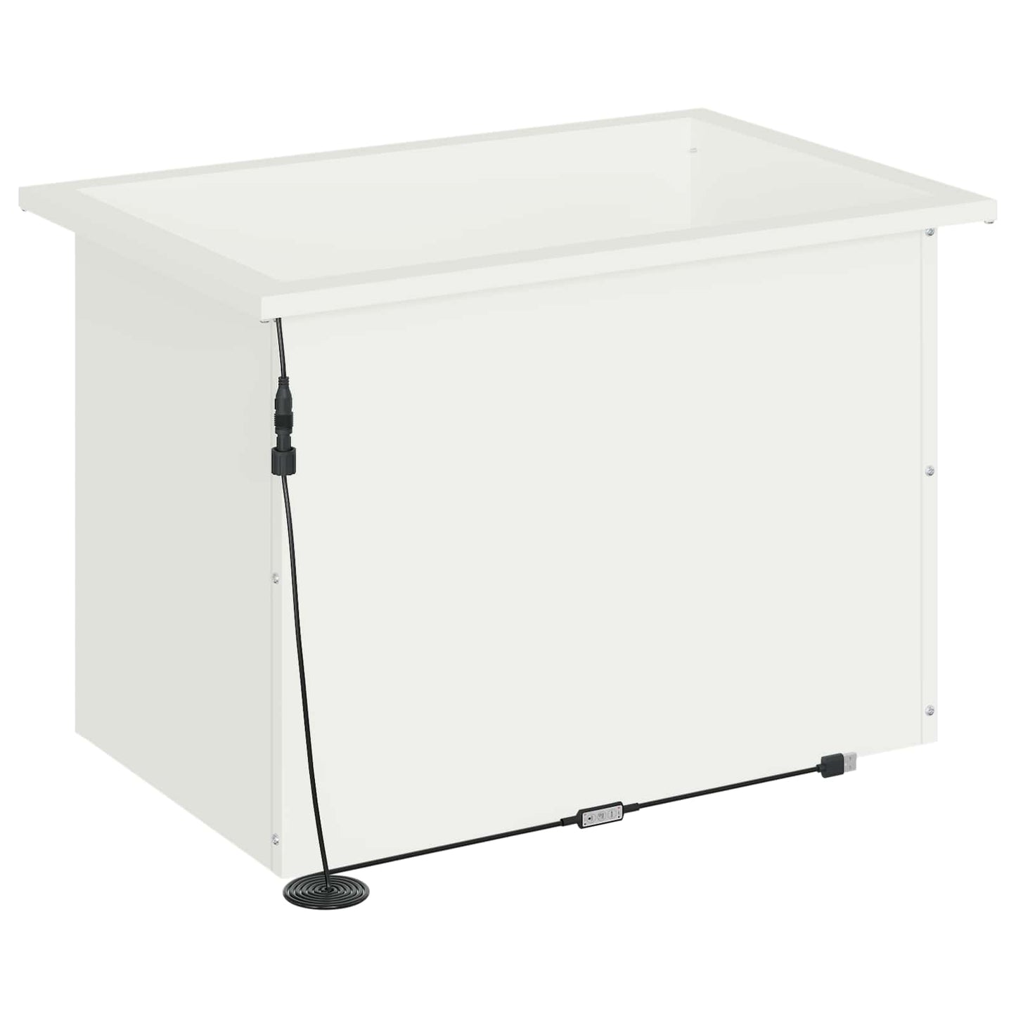 Garden Planter with LED White 40 x 60 x 40 cm Steel